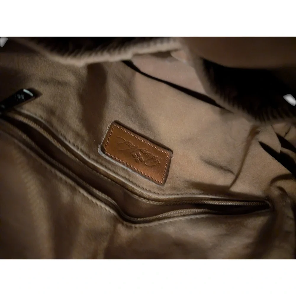 Patricia Nash Skye Satchel Leather‎ Purse Crossbody Handbag Brown